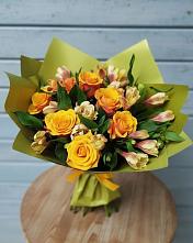 Букет цветов из:  Альстромерии и Розы в Большое Гридино