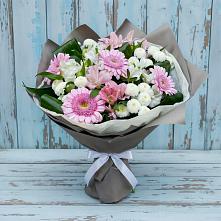 Букет цветов из:  Герберы, Альстромерии и Хризантемы #REPLACE_PRED# Большое Гридино