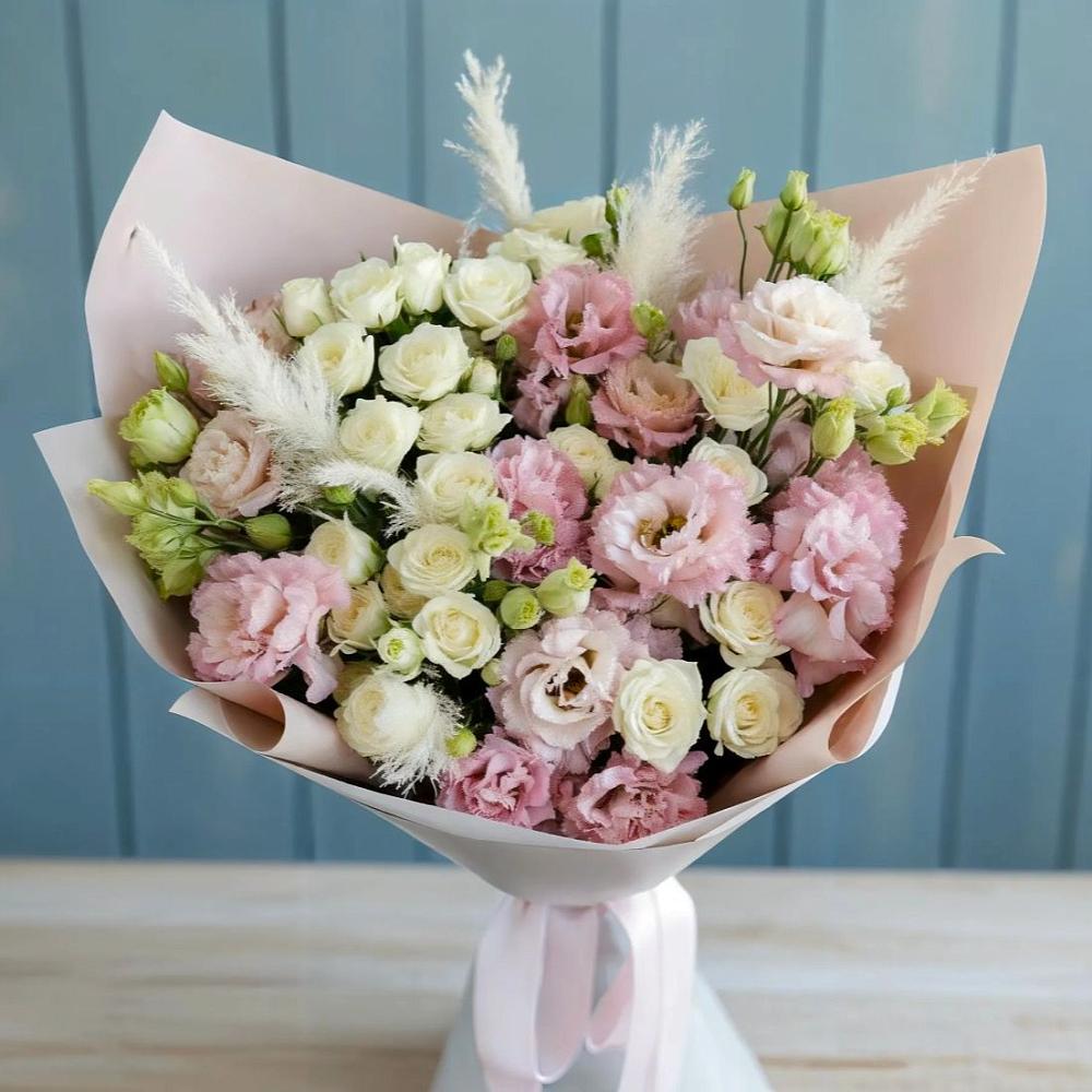 Букет цветов из: Альстромерии и Розы в Большое Гридино