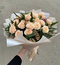Букет Кремовые розы Латте в Большое Гридино