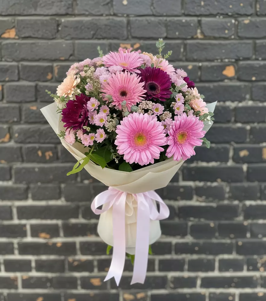 Букет цветов из: Герберы и Хризантемы в Большое Гридино
