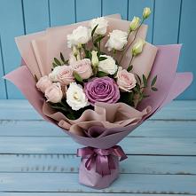 Букет цветов из:  Розы и Лизиантусы #REPLACE_PRED# Большое Гридино