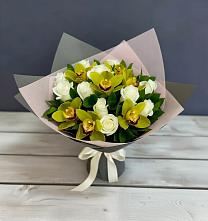 Букет цветов из:  Орхидеи и Розы в Большое Гридино