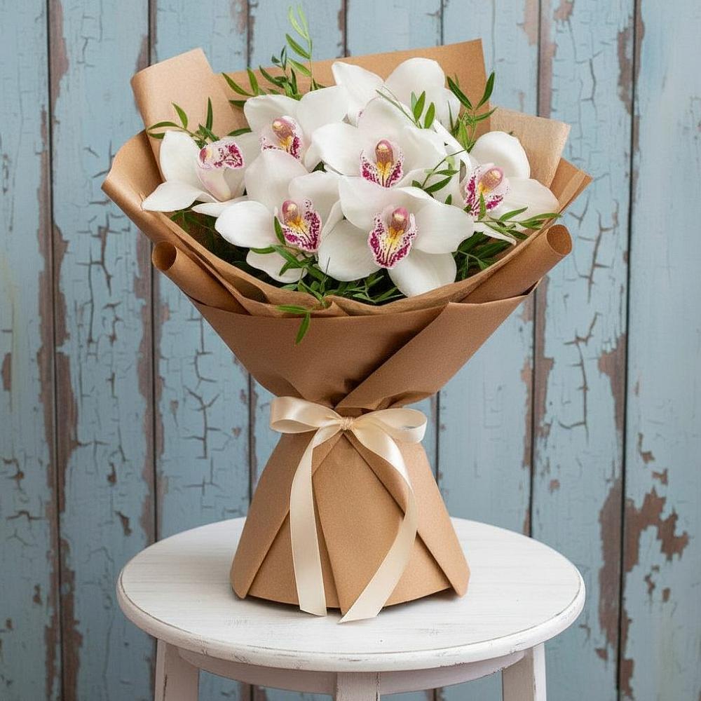 Букет цветов из: Орхидеи и Розы в Большое Гридино