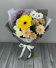 Букет цветов из:  Розы, Герберы и Хризантемы #REPLACE_PRED# Большое Гридино