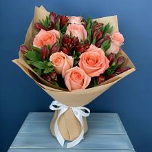 Букет цветов из:  Розы и Альстромерии в Большое Гридино