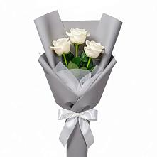 Букет 3 белые розы #REPLACE_PRED# Большое Гридино