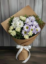 Букет цветов из:  Хризантемы и Розы #REPLACE_PRED# Большое Гридино