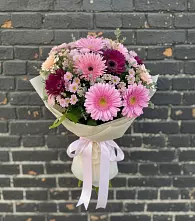Букет цветов из:  Герберы и Хризантемы в Большое Гридино