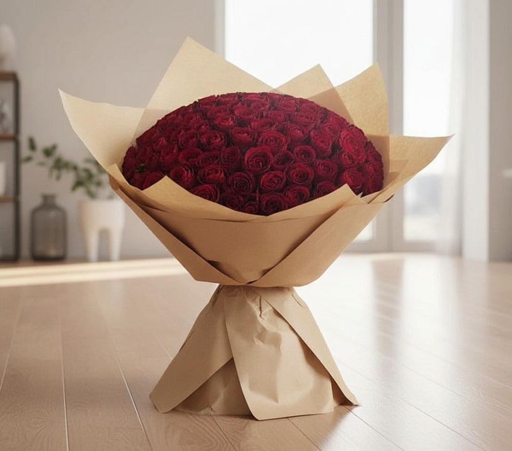 Букет 101 Красная роза в Большое Гридино