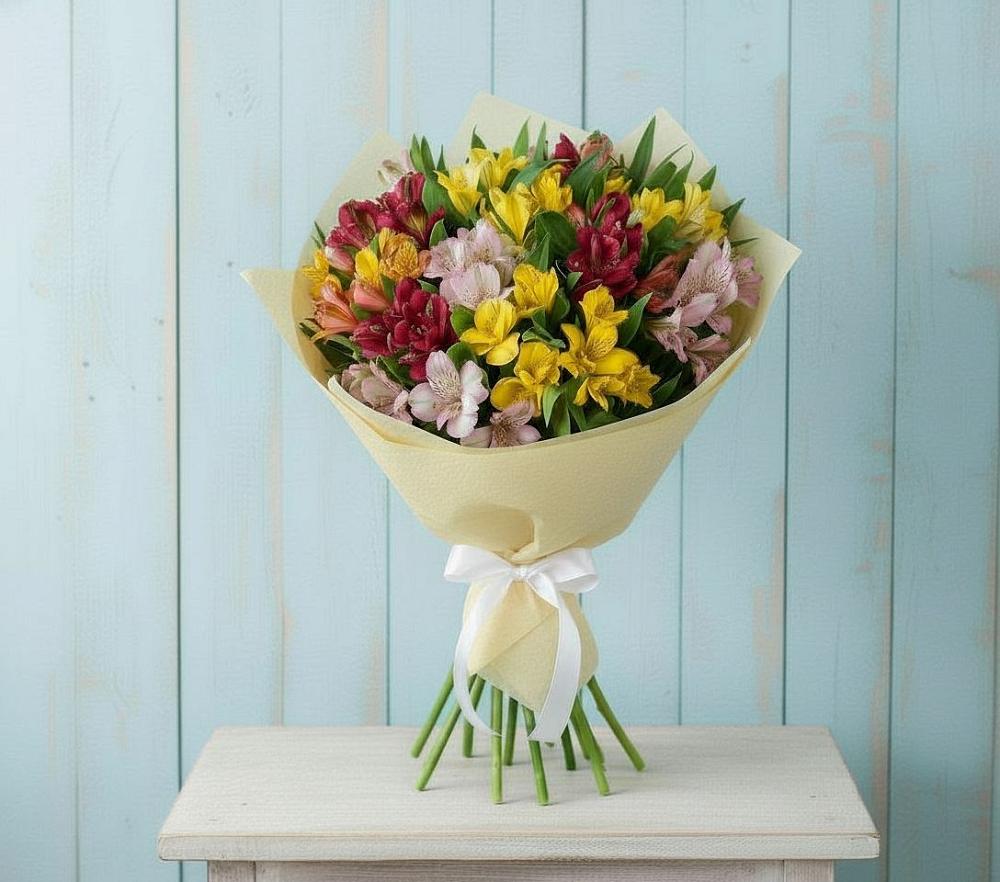 Букет цветов из: Альстромерии в Большое Гридино