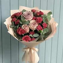 Букет цветов из:  Гвоздики и Розы в Большое Гридино