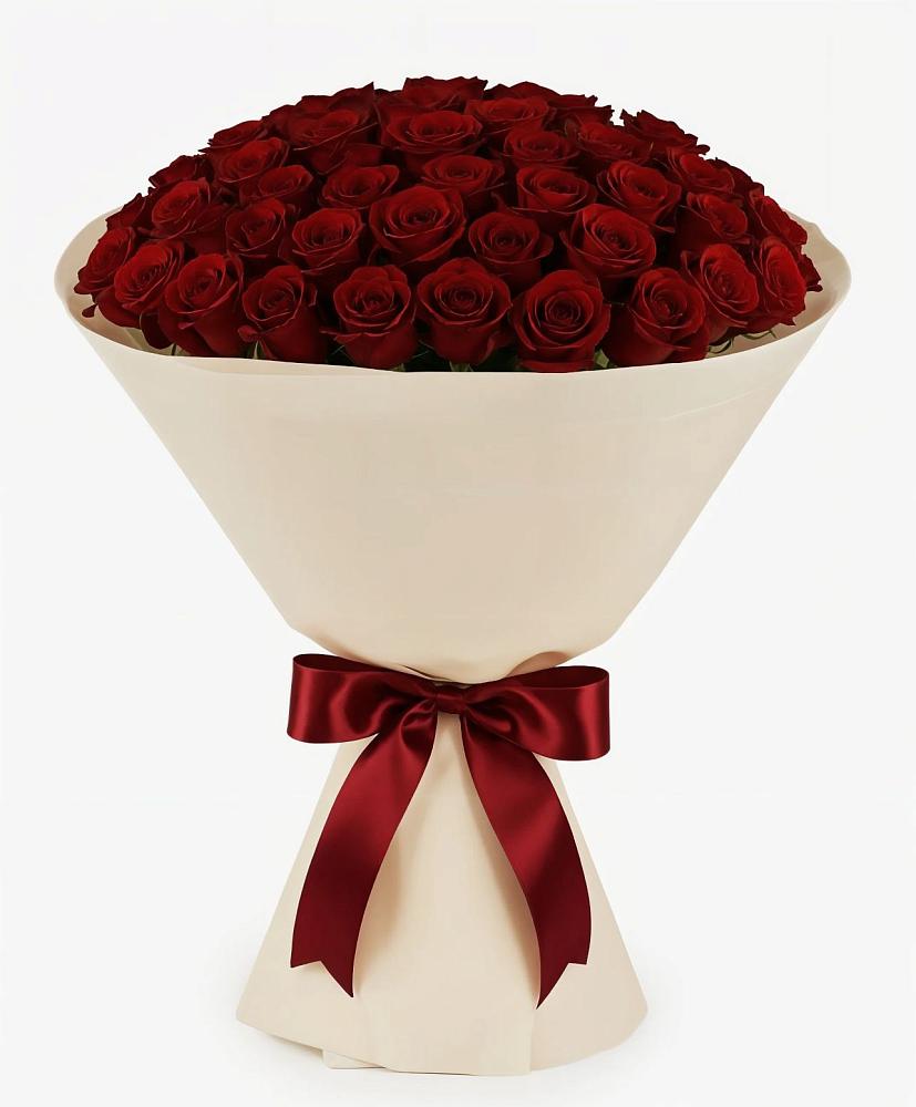 Букет 101 Бордовая роза Блэк Бакарра в Большое Гридино