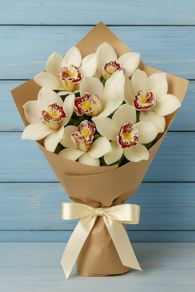 Букет цветов из: Орхидеи и Розы в Большое Гридино