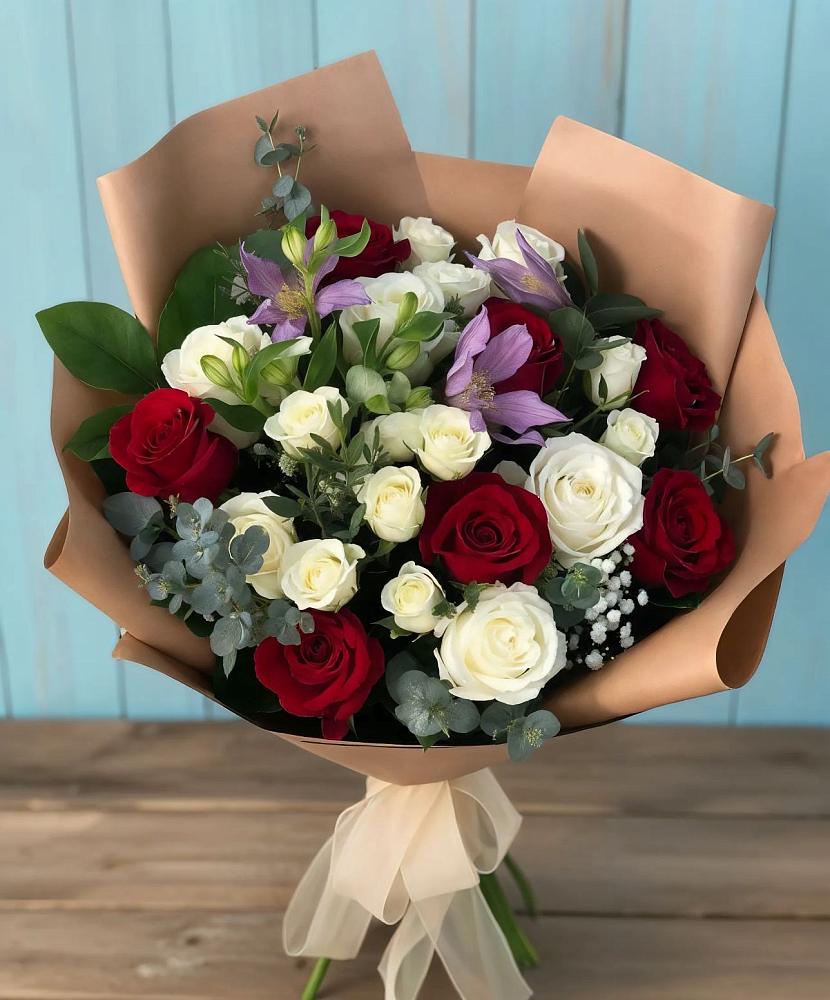 Букет цветов из: Розы и Альстромерии в Большое Гридино