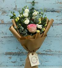 Букет цветов из:  Розы и Лизиантусы в Большое Гридино