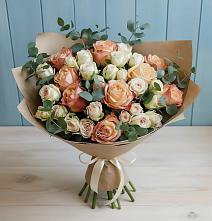 Букет цветов из:  Альстромерии и Розы в Большое Гридино