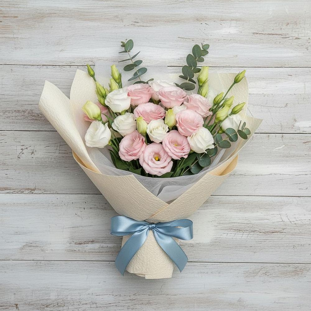 Букет цветов из: Лизиантусы в Большое Гридино